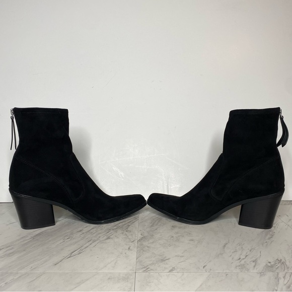 Naturalizer Ella Pointed Toe Faux Suede Black Bootie 10M - Picture 5 of 12